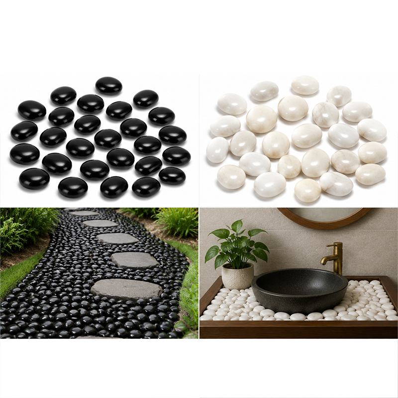 Aquarium Fish Store - Piedras de río pulidas blancas y