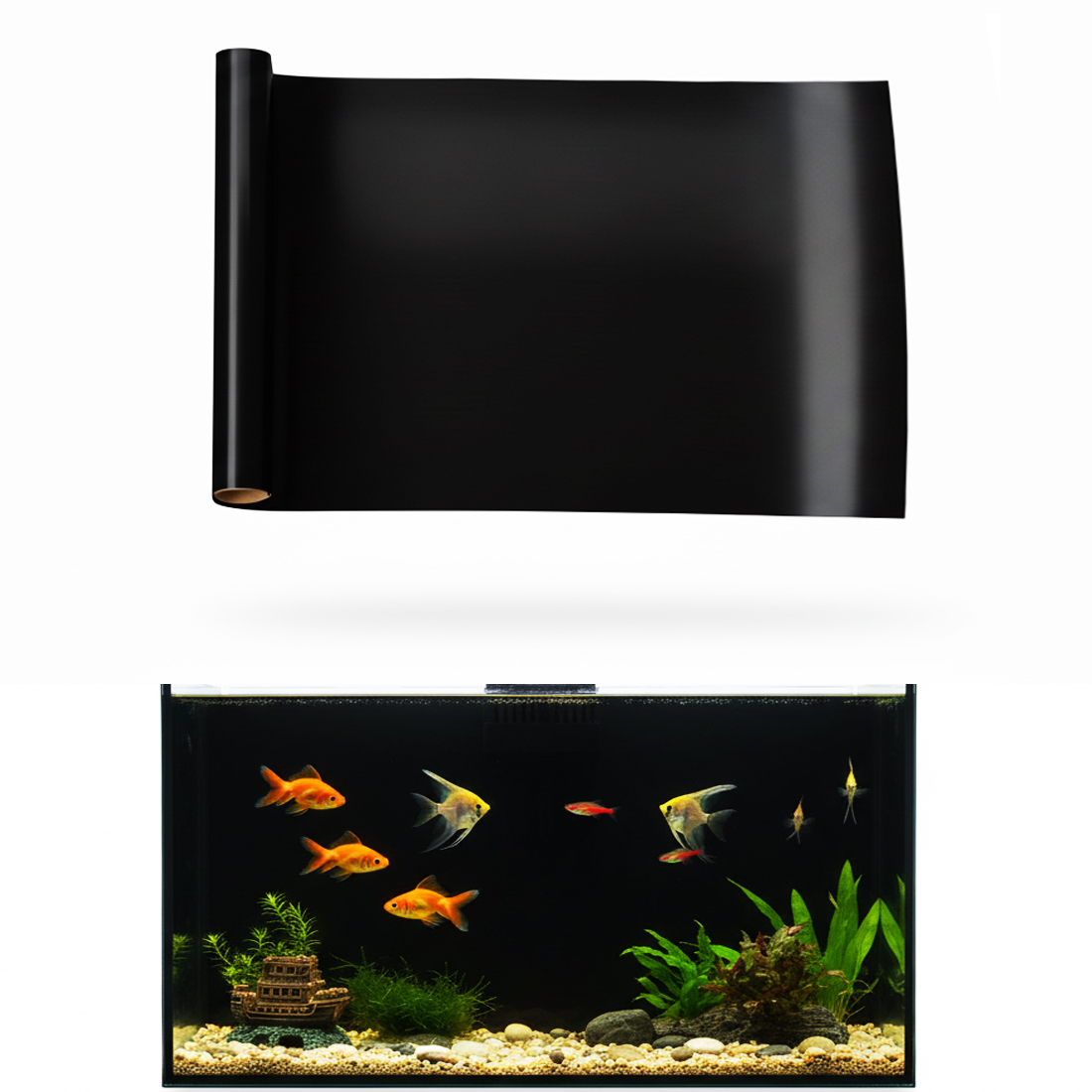 Aquarium Fish Wallpaper - Fondo de Acuario Estático Adhesivo, Papel