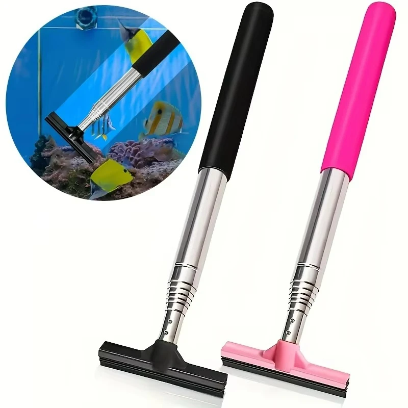 Algae Scraper Blade - Cepillo raspador telescópico para acuario, herramienta