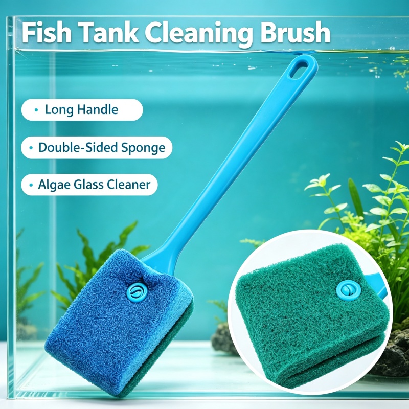 Algae Scraper Blade - Cepillo de mango largo para acuario,