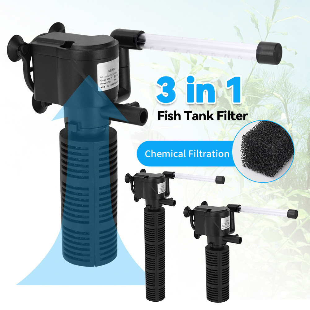 Aquarium Fish Waste Collector - Filtro Interno 3 en 1 para