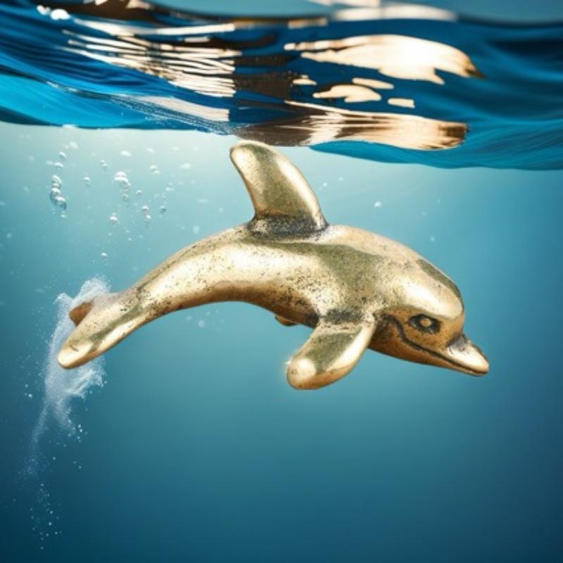 Figurita de Delfín de Latón en - Aquarium Fish Dolphin reseña y precio