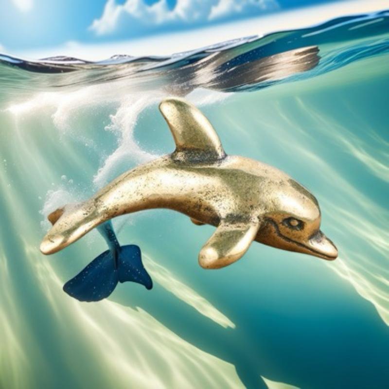 Figurita de Delfín de Latón en - Aquarium Fish Dolphin reseña y precio