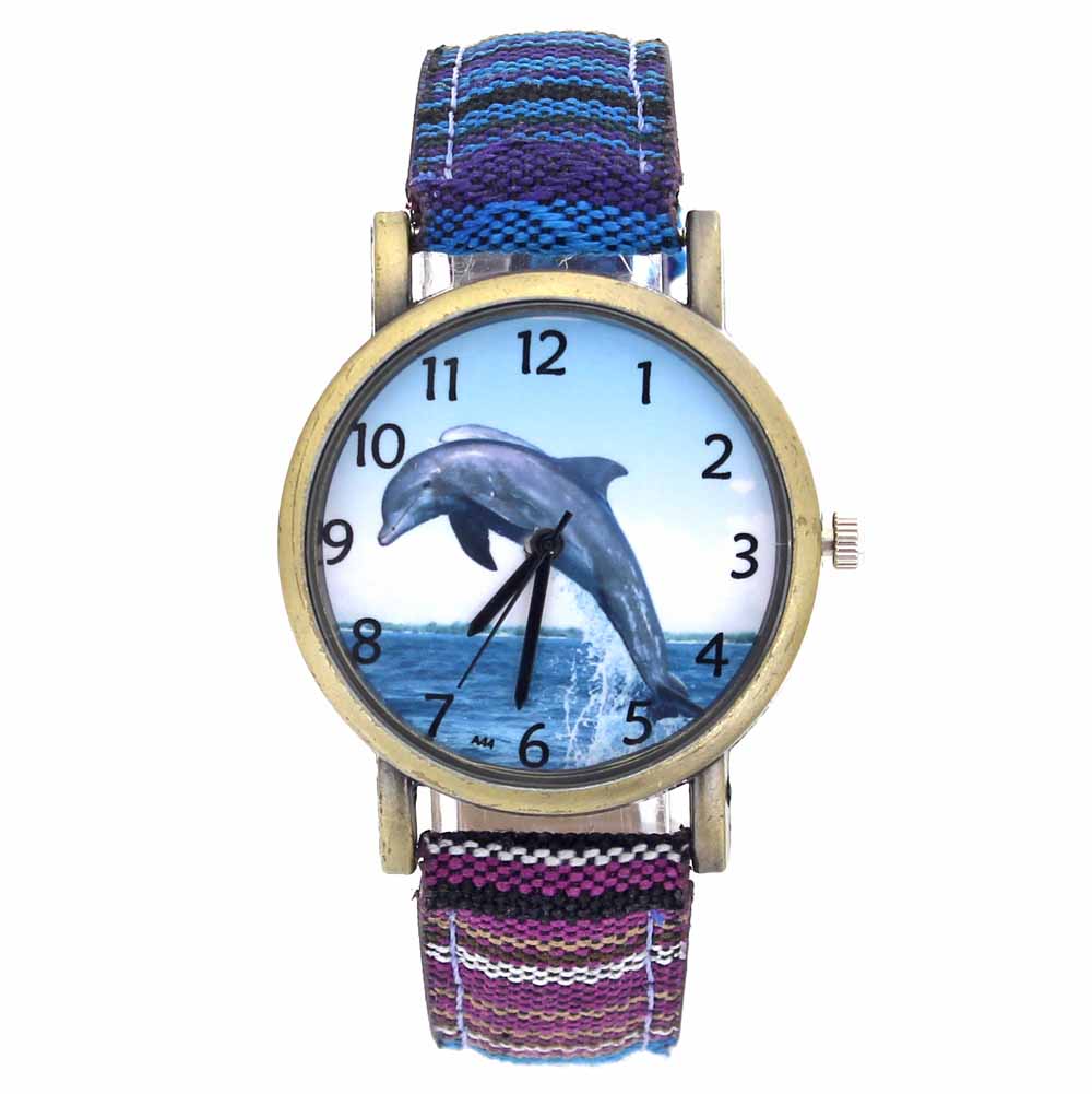 Reloj de cuarzo analógico para - Aquarium Fish Dolphin reseña y precio