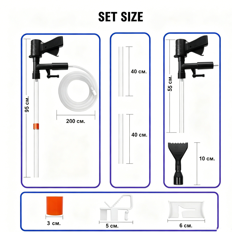 Bomba de Cambio de Agua para A - Aquarium Fish Waste Collector reseña y precio