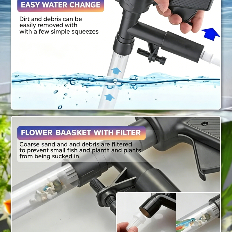 Bomba de Cambio de Agua para A - Aquarium Fish Waste Collector reseña y precio