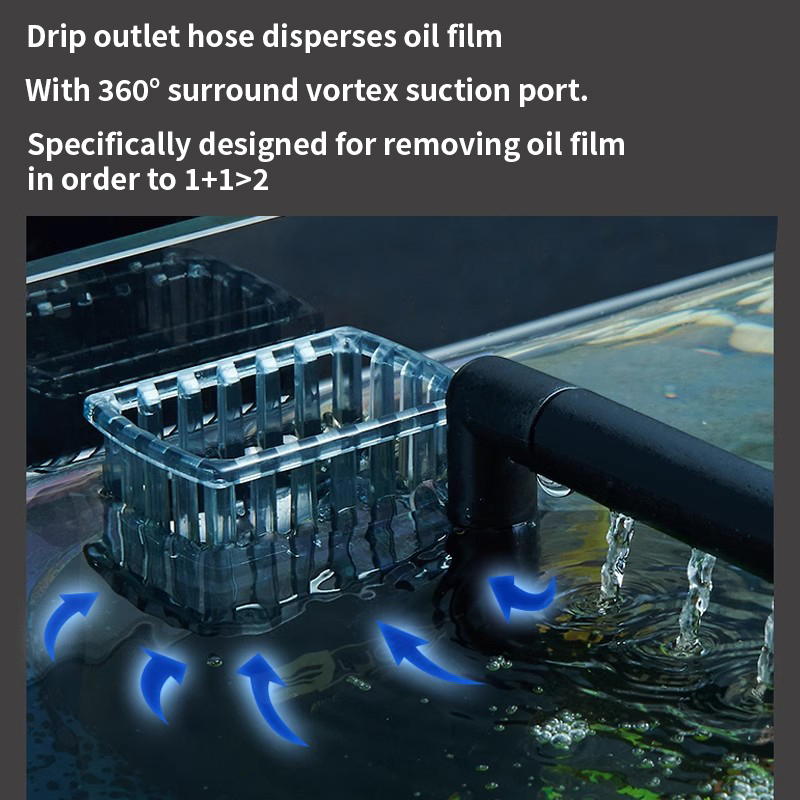 Filtro de aceite de superficie - Aquarium Fish Waste Collector reseña y precio