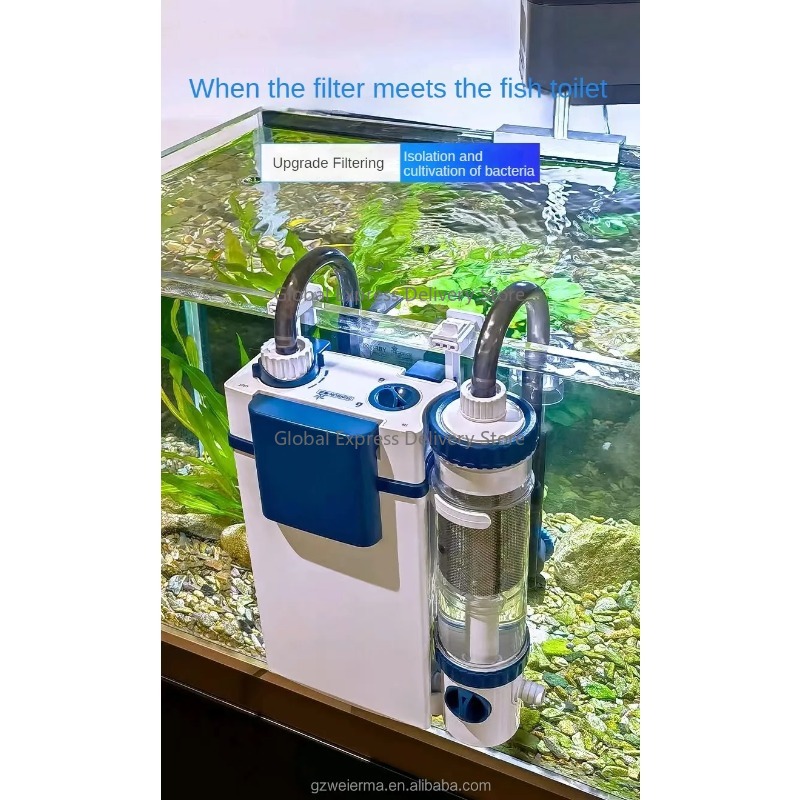 Filtro de acuario externo 3 en - Aquarium Fish Waste Collector reseña y precio